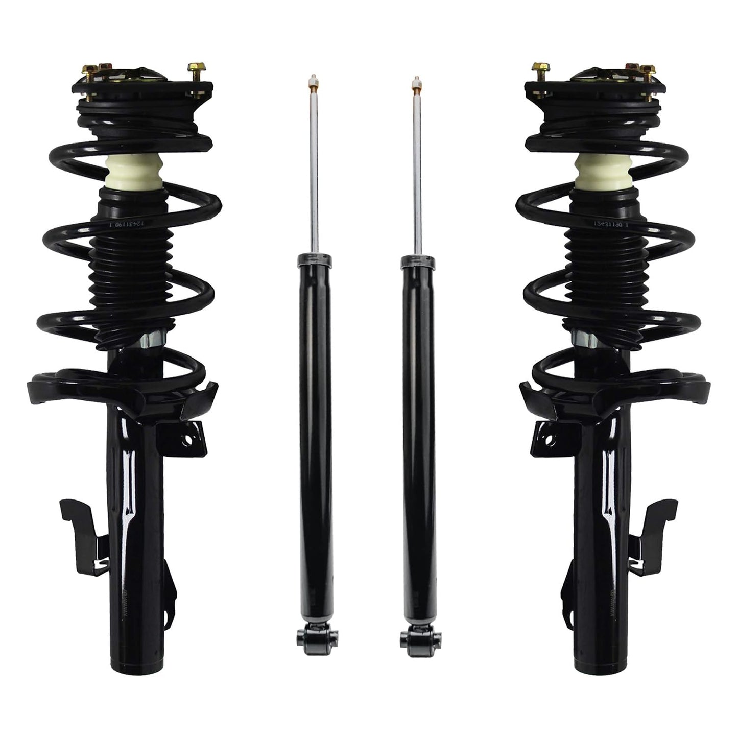 Detroit Axle - Struts Shocks for Mazda 2004-2009 3, 2006-2010 5 Complete 2 Front Ready Struts with Coil Spring Assembly 2 Rear S