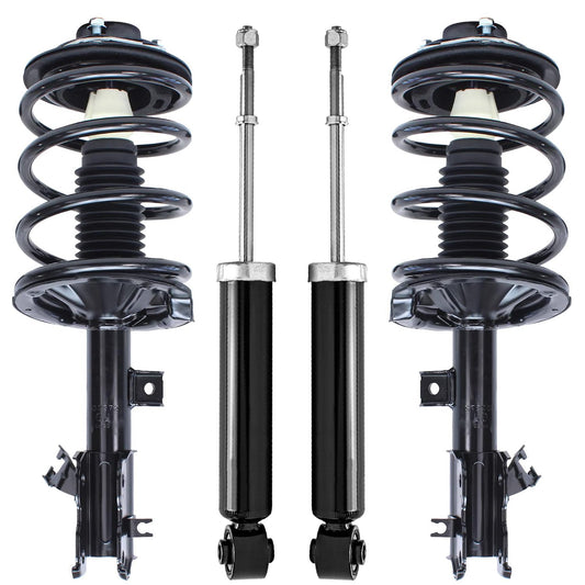 Detroit Axle - 4pc Struts Shocks Kit for 04-09 Nissan Quest, 2 Front Struts w/Coil Spring 2 Rear Shock Absorbers Assembly 2004 2