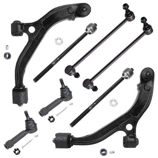 Detroit Axle - Front 8pc Suspension Kit for 2001-2004 Chrysler Town & Country Dodge Grand Caravan, 2001-2003 Voyager, 2 Lower Co