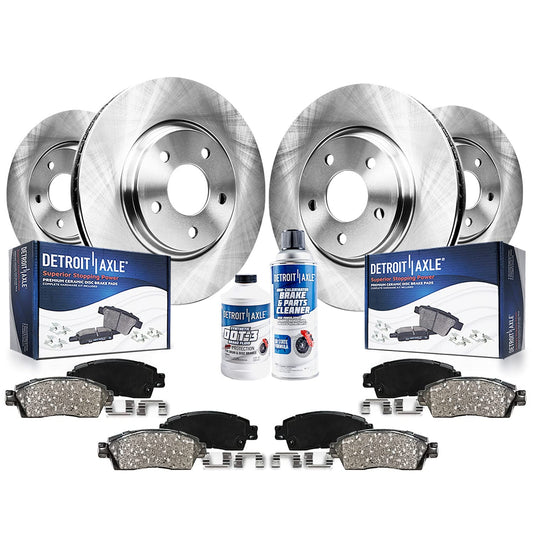 Detroit Axle - 3.6L Brake Kit for 2010-2015 Chevrolet Camaro, Front & Rear Disc Brake Rotors Ceramic Brakes Pads 2011 2012 2013
