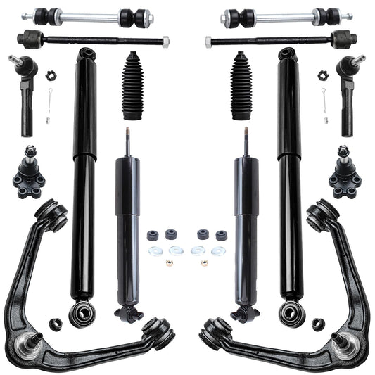 Detroit Axle - RWD Front End 16pc Suspension Kit for 99-06 Chevrolet Silverado GMC Sierra 1500, 2 Control Arms 2 Ball Joints 4 T